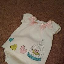Lauren, Bleached Linen Baby Dress with matching...