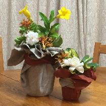 Natalia, This are my no-sew center pieces with le...