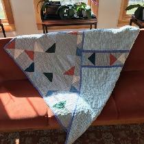 Elizabeth, This quilted throw is made from IL019 in...
