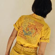 Hand-stitched sashiko on my Blanca Flight Suit by Closet Core Patterns. Chinese legend: there ar...