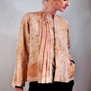 Peter, Jacket made of linen dyed/printed with J...