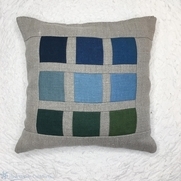 Marilla, This color chart linen pillow is made wi...