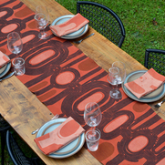 Emily, This Bold Earth linen table runner is tr...