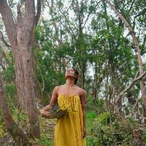 This is our Stella Dress.  We used the lightweight handerchief linen and custom dye each piece t...