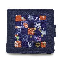 Needle Keeper:  made of linen fabric with Japanese fabric patchwork embelishment.  Wool felt pag...