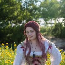 Made a light weight and comfortable chemise for my costume. It was very comfortable to wear in t...