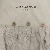 Rustic linen hand towel with vintage vegetable Ivory buttons.