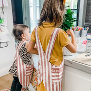 How fun to make these pinafore aprons for my two favorite girls, my granddaughters!  Even more f...