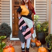 Halloween Costume ~ Sally from The Nightmare Before Christmas. Made from 100% Linen scraps with...