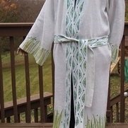This is the Faye robe embellished with inktense pastels that become permanent when applied with...