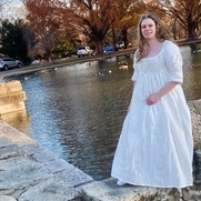 This is my wedding dress, made entirely of IL020 linen!  The chemise underneath is made from the...