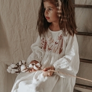 Karina, The hand-embroidered dress for my daught...