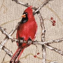 This is my Cardinal Among Branches hand painted pillow sham that has been very successful. My cu...