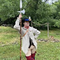 Recreation of an American Revolution uniform, known as a 