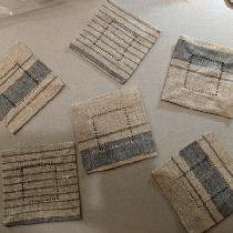 I made these coasters using the old world method of hemstitching by hand. It was slow, tedious w...