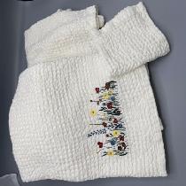 Towels with custom embroidery.