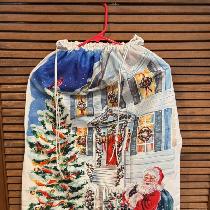 Santa needed a new toy bag and these tea towels fit the bill!