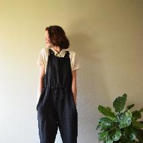 Overall w adjustable waist + straps made with blk medium weight. www.etsy.com/shop/shieldsdesign...