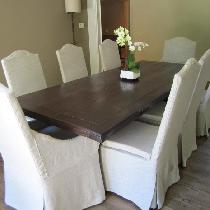 Cassi, 6 dining chairs along with 2 captain cha...
