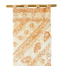 lesley, Hand printed linen wall hanging using bl...