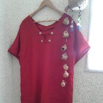 Red simple dress, DBIL 019.
