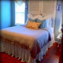 Jill, Dust ruffle, duvet cover, shams, and thr...