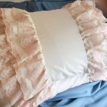 Linen and Lace Pillow Shams
