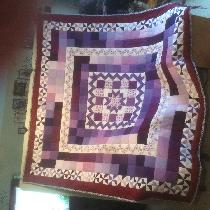 Krystal, It is a queen size quilt I made in purpl...