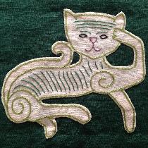 Elise, Cat panel inspired by the Oseberg cart c...