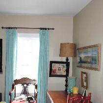 This is my living room, with the fabulous IL019/Meadow.  I even painted my front door to match t...