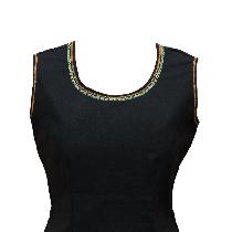 I made this top with medium weight linen fabric and embroidered around the neck, armhole and hem...