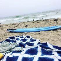 Katrin, Hanging at the beach. Japanese Shibori S...