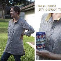 Anni, A linen tunic made from natural linen, w...