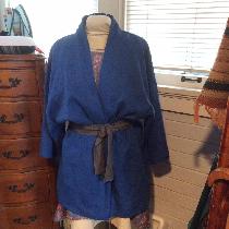 kimono type jacket with sash