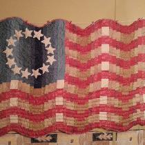 American Flay by Jean Cable. My first attempt to quilt something this big on my home machine. 