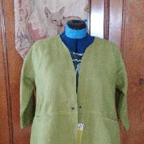 Modified Tina Given's Peplone Jacket in Oasis
IL019 mid weight linen