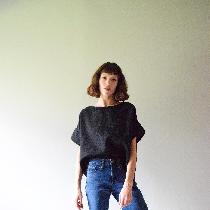 Heavy weight pocket tee w drop sleeves and a front-cropped hem. Available soon at www.etsy.com/s...