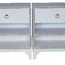 Alexis, Pair of custom made nightstands wrapped...