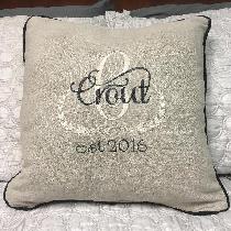 I make these pillows out of pure linen from fabric-store. This pillow has a natural linen base w...