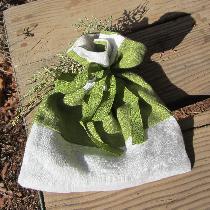 Judy, I made a linen gift bag with a tie ribbo...