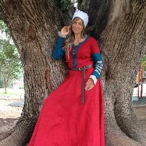 Andrea, A medieval dress. The chemise is made of...