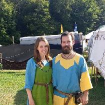 Caity, SCA viking apron dress under dress, and...