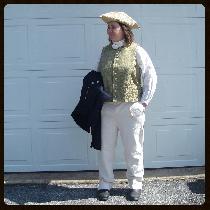 Susan, War of 1812 Era Waistcoat, Linen Shirt a...