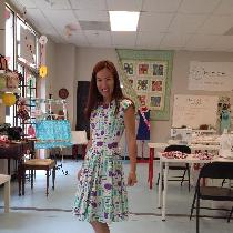 the I can sew pleated dress for teaching