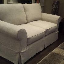 Michelle, Custom made Slipcover in Mixed Natural L...