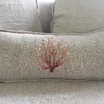 French knots on linen