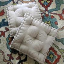 Darcy, Tufted Floor Pillows, Handcrafted with N...