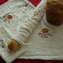 Orrilla, These embroidered linen bread bags are c...