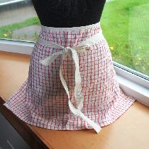 Cafe apron with twill tape waistband and ties