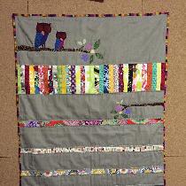 Brigette, This is a baby quilt made with medium we...